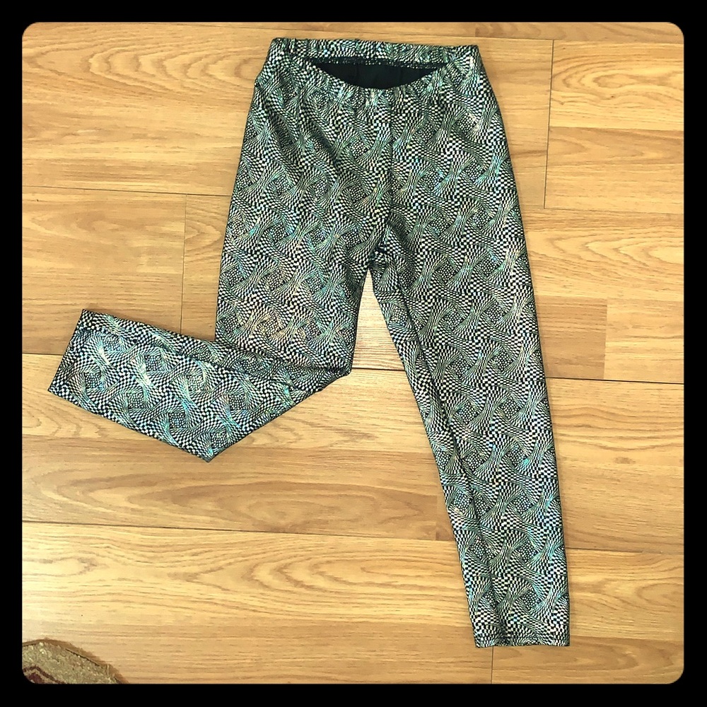 Capezio Silver Illusion Capri Leggings